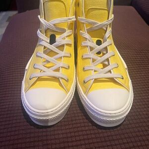 Dior Italian Yellow Sneakers with white Laces